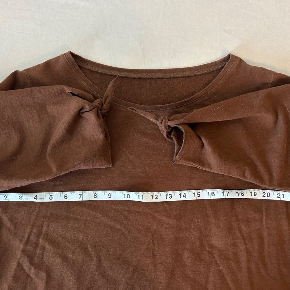 Women’s 3/4 Length Sleeves Brown Blouse‎ | Size XL - Picture 7 of 12